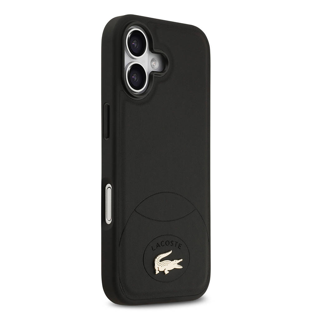 Apple iPhone 17 Kılıf Lacoste Orjinal Lisanslı M-safe Şarj Özellikli PU Deri Tasarımlı Metal Logolu Kapak - 4