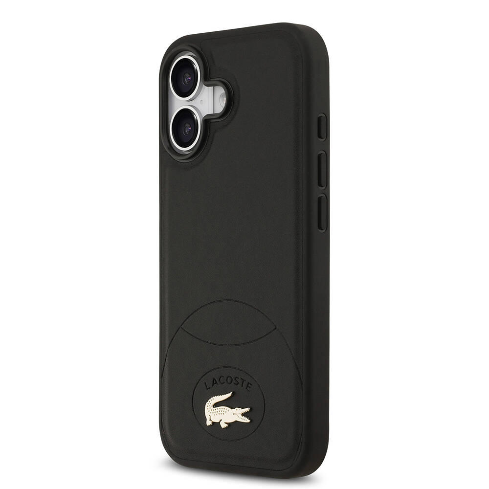 Apple iPhone 17 Kılıf Lacoste Orjinal Lisanslı M-safe Şarj Özellikli PU Deri Tasarımlı Metal Logolu Kapak - 6
