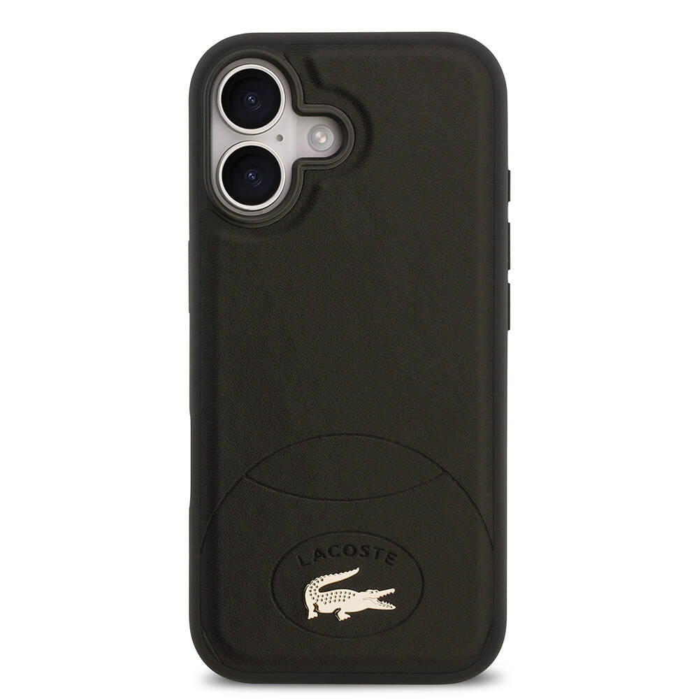 Apple iPhone 17 Kılıf Lacoste Orjinal Lisanslı M-safe Şarj Özellikli PU Deri Tasarımlı Metal Logolu Kapak - 7