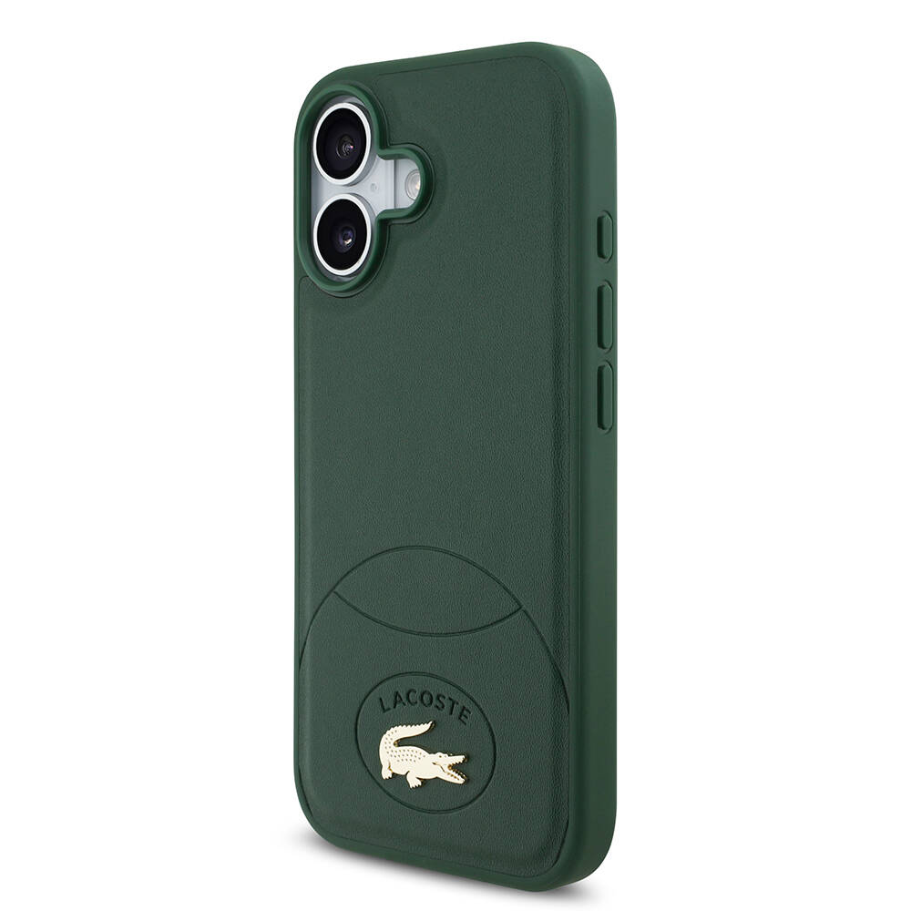 Apple iPhone 17 Kılıf Lacoste Orjinal Lisanslı M-safe Şarj Özellikli PU Deri Tasarımlı Metal Logolu Kapak - 11