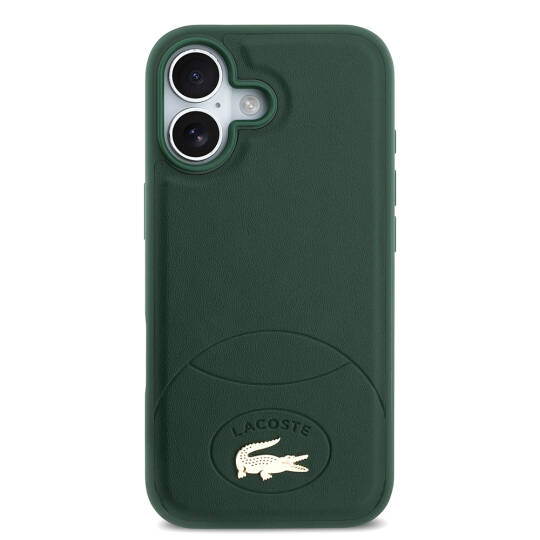 Apple iPhone 17 Kılıf Lacoste Orjinal Lisanslı M-safe Şarj Özellikli PU Deri Tasarımlı Metal Logolu Kapak - 12