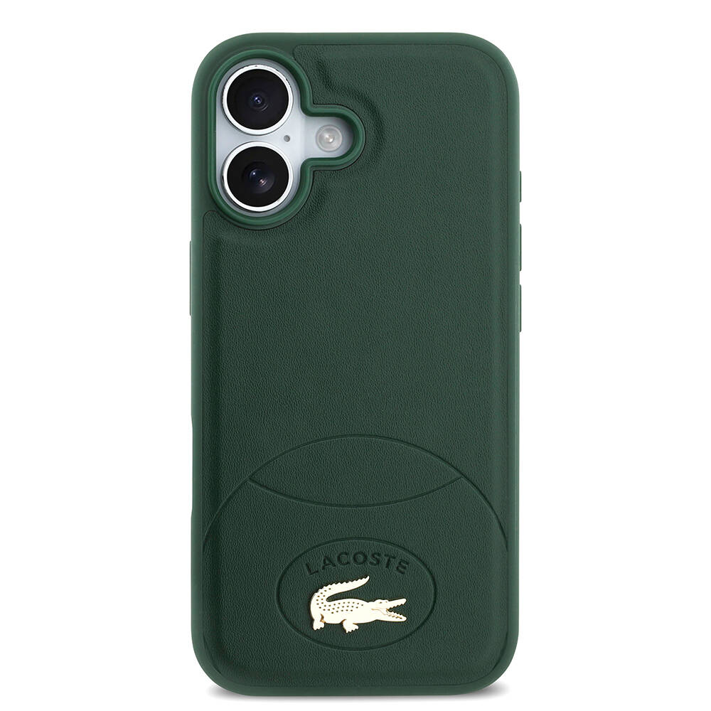 Apple iPhone 17 Kılıf Lacoste Orjinal Lisanslı M-safe Şarj Özellikli PU Deri Tasarımlı Metal Logolu Kapak - 12