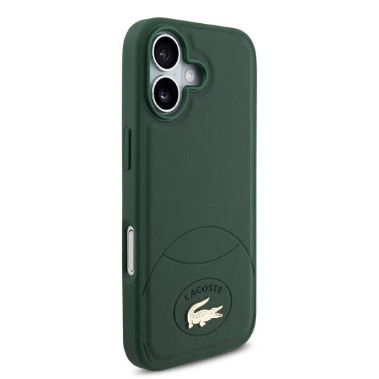 Apple iPhone 17 Kılıf Lacoste Orjinal Lisanslı M-safe Şarj Özellikli PU Deri Tasarımlı Metal Logolu Kapak - 13