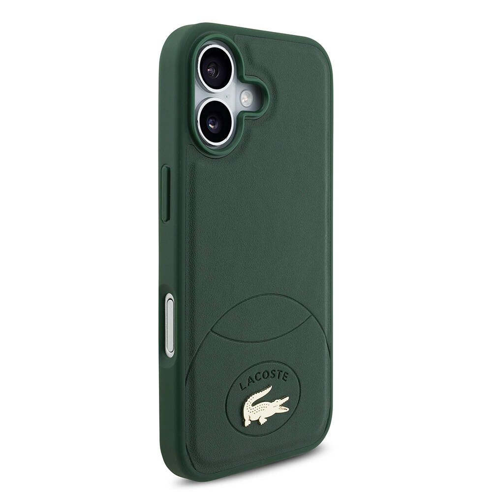 Apple iPhone 17 Kılıf Lacoste Orjinal Lisanslı M-safe Şarj Özellikli PU Deri Tasarımlı Metal Logolu Kapak - 13