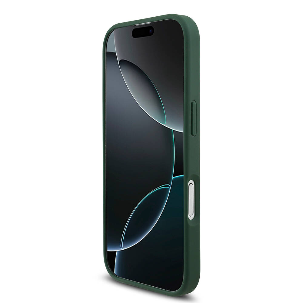 Apple iPhone 17 Kılıf Lacoste Orjinal Lisanslı M-safe Şarj Özellikli PU Deri Tasarımlı Metal Logolu Kapak - 14