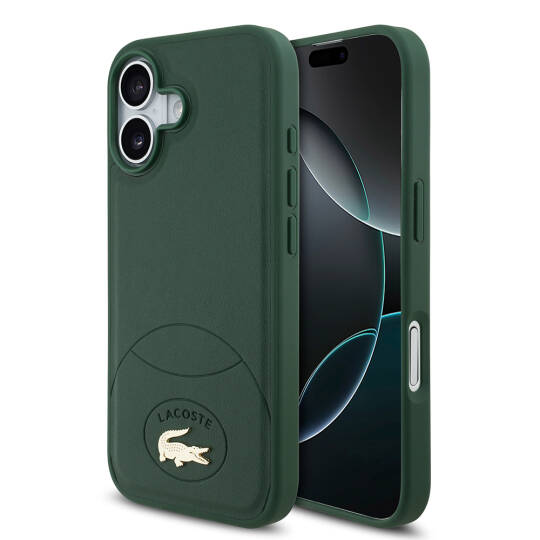 Apple iPhone 17 Kılıf Lacoste Orjinal Lisanslı M-safe Şarj Özellikli PU Deri Tasarımlı Metal Logolu Kapak - 2