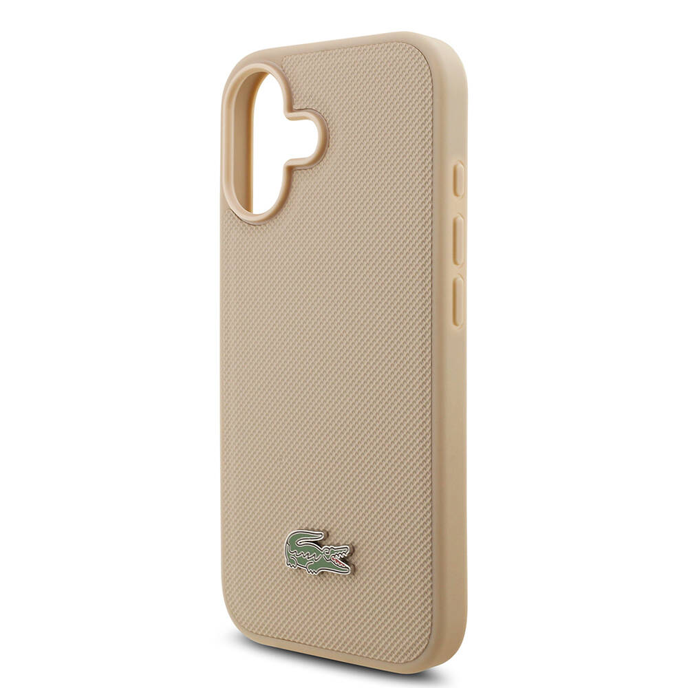 Apple iPhone 17 Kılıf Lacoste Orjinal Lisanslı M-safe Şarj Özellikli PU Pike Desenli Metal Logolu Kartlıklı Kapak - 9