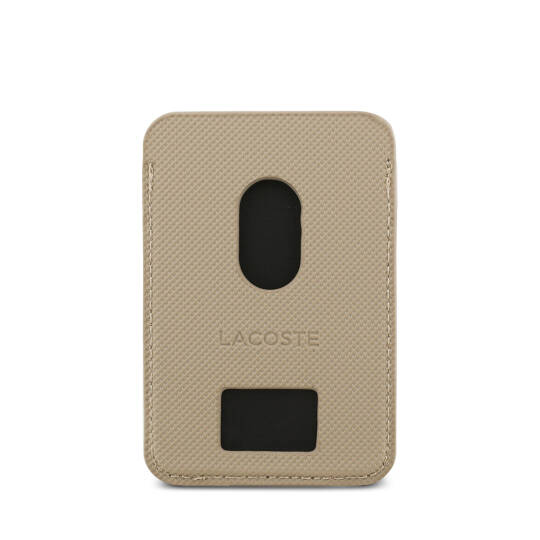 Apple iPhone 17 Kılıf Lacoste Orjinal Lisanslı M-safe Şarj Özellikli PU Pike Desenli Metal Logolu Kartlıklı Kapak - 13