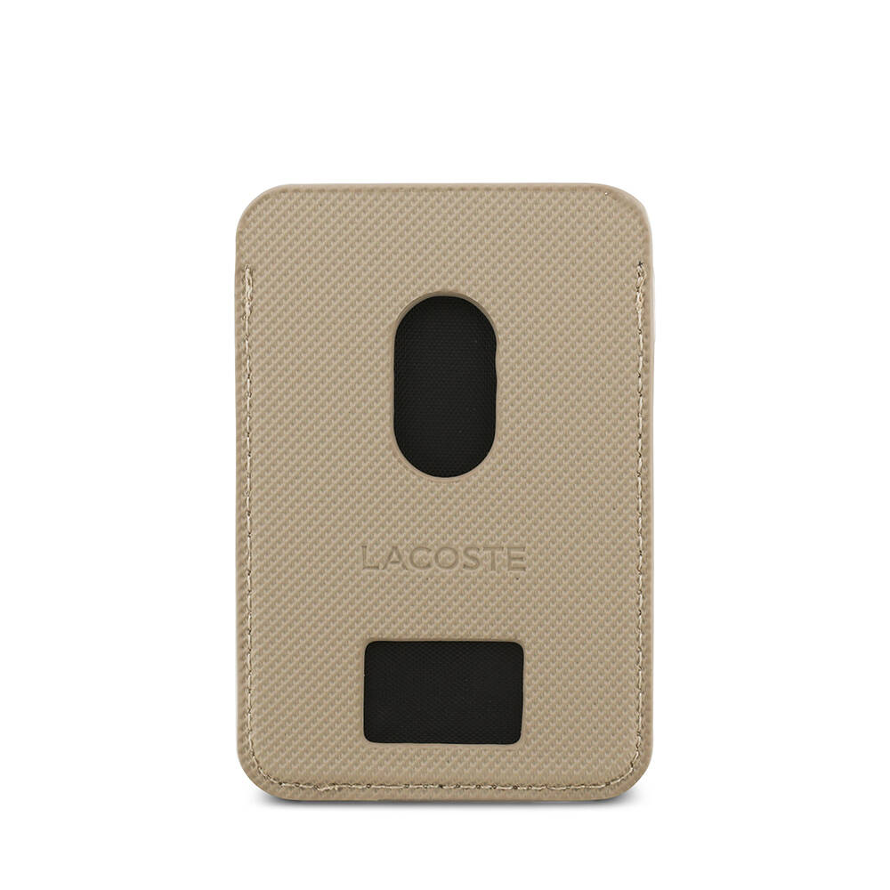 Apple iPhone 17 Kılıf Lacoste Orjinal Lisanslı M-safe Şarj Özellikli PU Pike Desenli Metal Logolu Kartlıklı Kapak - 13