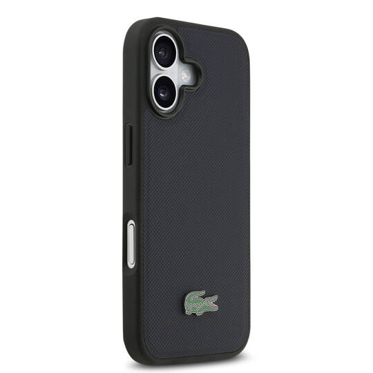 Apple iPhone 17 Kılıf Lacoste Orjinal Lisanslı M-safe Şarj Özellikli PU Pike Desenli Metal Logolu Kartlıklı Kapak - 16
