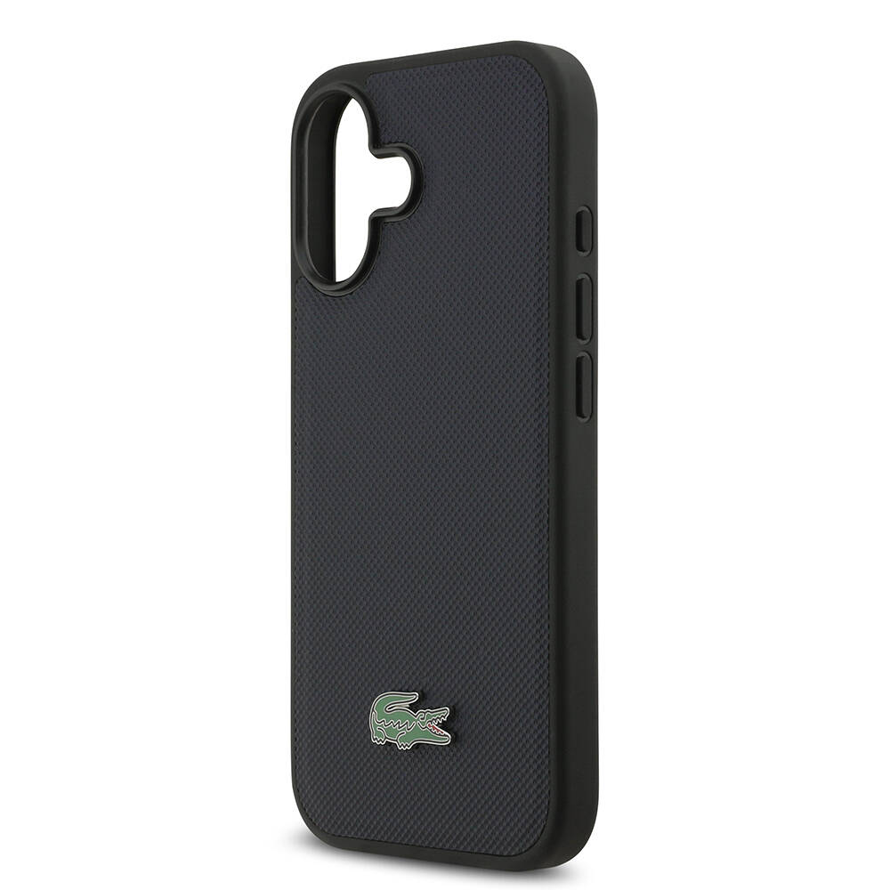 Apple iPhone 17 Kılıf Lacoste Orjinal Lisanslı M-safe Şarj Özellikli PU Pike Desenli Metal Logolu Kartlıklı Kapak - 18