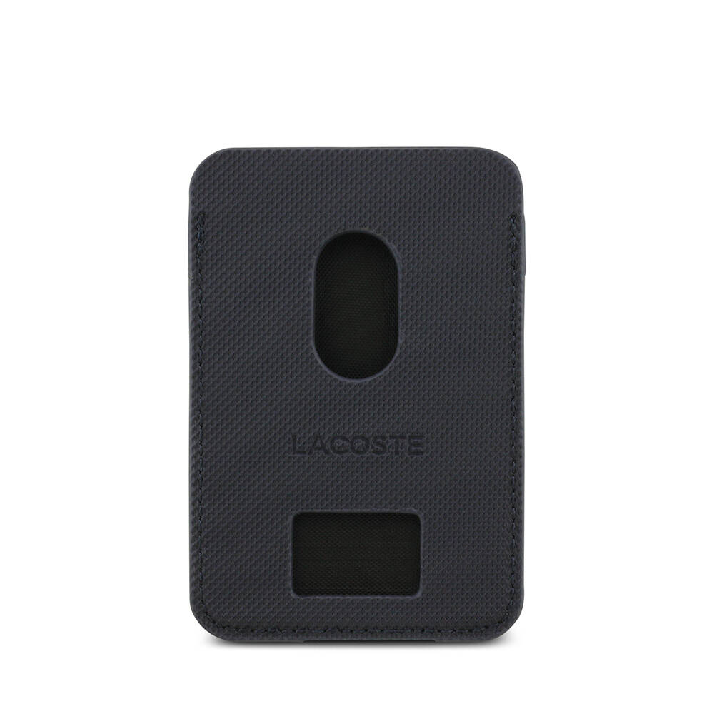 Apple iPhone 17 Kılıf Lacoste Orjinal Lisanslı M-safe Şarj Özellikli PU Pike Desenli Metal Logolu Kartlıklı Kapak - 22