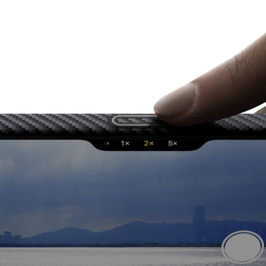 Apple iPhone 17 Kılıf M-safe Şarj Özellikli 1500D Aramid Karbon Fiber Pitaka Ultra-Slim Classic Serisi Black-Grey Twill Kapak - 5