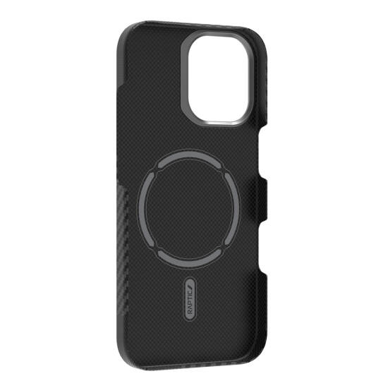 Apple iPhone 17 Kılıf M-safe Şarj Özellikli 600D Metal Kamera Çerçeveli Raptic Aramid Karbon Fiber Geotik Serisi Kapak - 4
