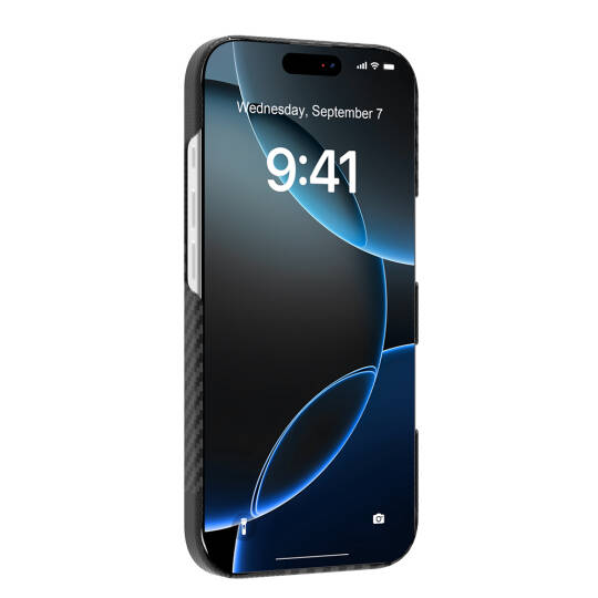 Apple iPhone 17 Kılıf M-safe Şarj Özellikli 600D Metal Kamera Çerçeveli Raptic Aramid Karbon Fiber Geotik Serisi Kapak - 9