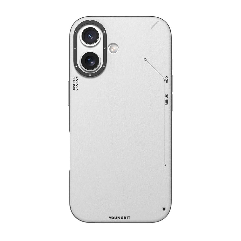 Apple iPhone 17 Kılıf M-safe Şarj Özellikli Basit Mat Deri Desenli Youngkit Tech Fashion Serisi Kapak - 3