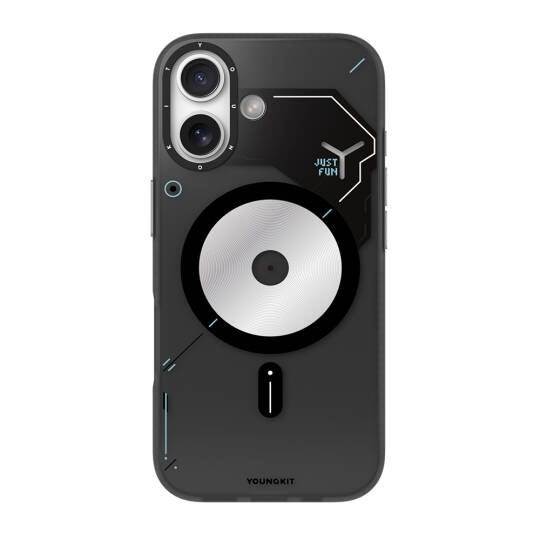 Apple iPhone 17 Kılıf M-safe Şarj Özellikli Disk Desenli Youngkit Disc Battle Kapak