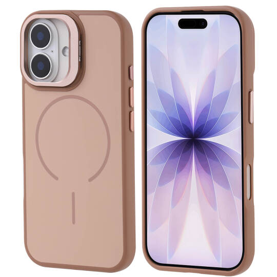Apple iPhone 17 Kılıf M-safe Şarj Özellikli Kamera Standlı Zore Notron Kapak - 6