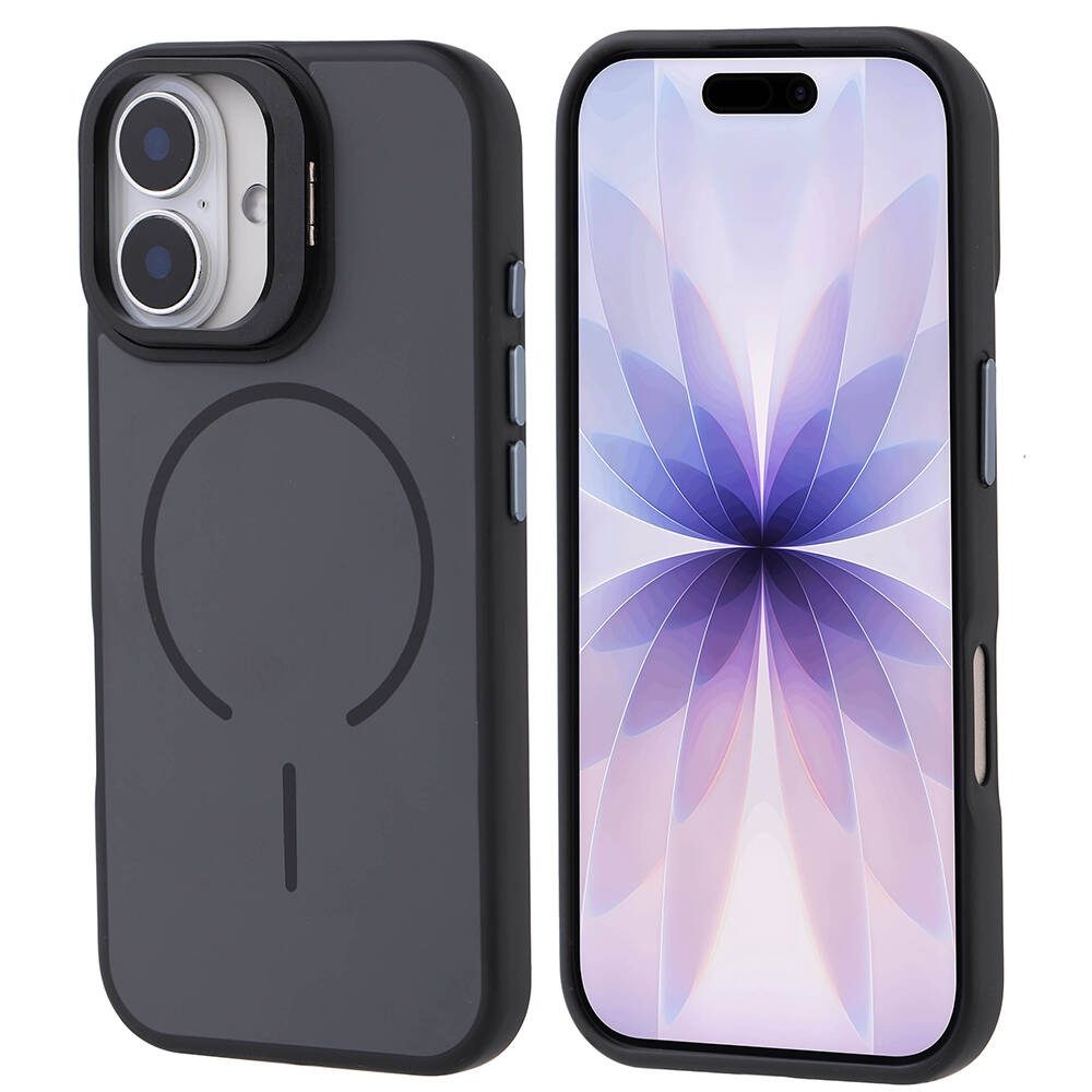 Apple iPhone 17 Kılıf M-safe Şarj Özellikli Kamera Standlı Zore Notron Kapak - 5
