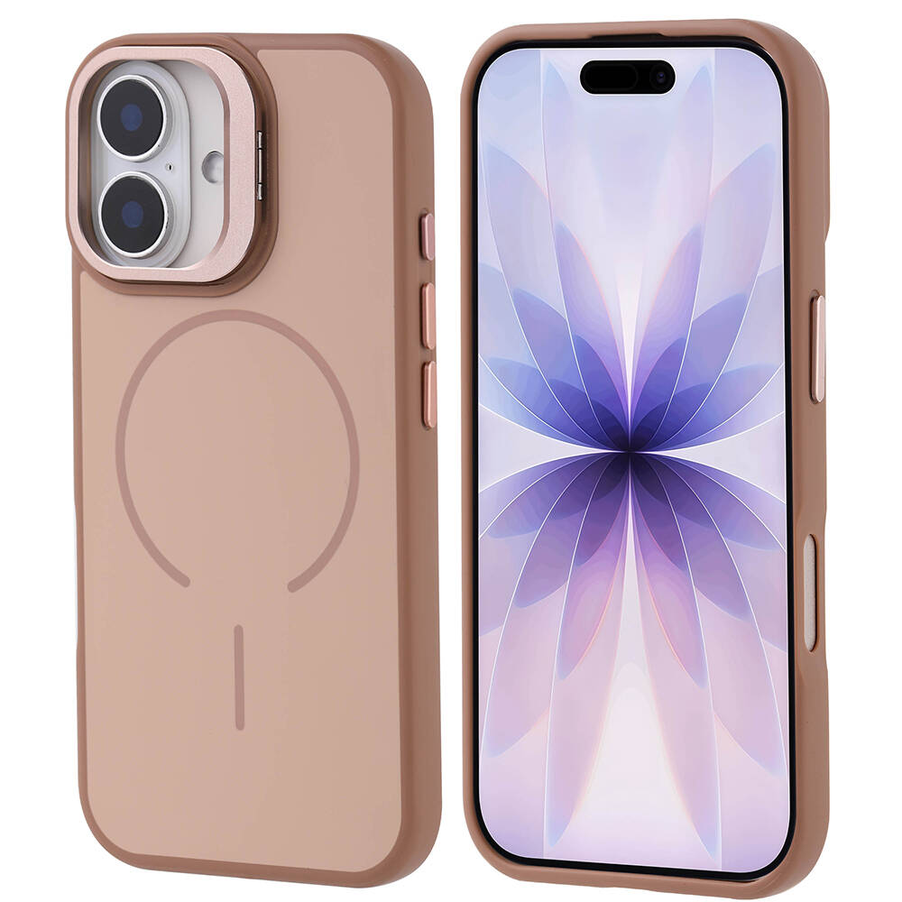 Apple iPhone 17 Kılıf M-safe Şarj Özellikli Kamera Standlı Zore Notron Kapak - 1