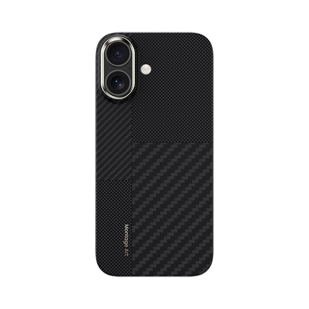 Apple iPhone 17 Kılıf M-safe Şarj Özellikli Karbon Fiber Benks Montage ArmorAir Kevlar Kapak - 2