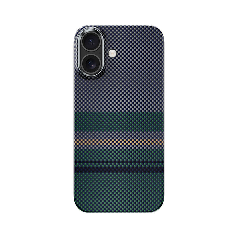Apple iPhone 17 Kılıf M-safe Şarj Özellikli Karbon Fiber Tasarımlı Benks Aurora ArmorAir Kevlar Kapak - 1