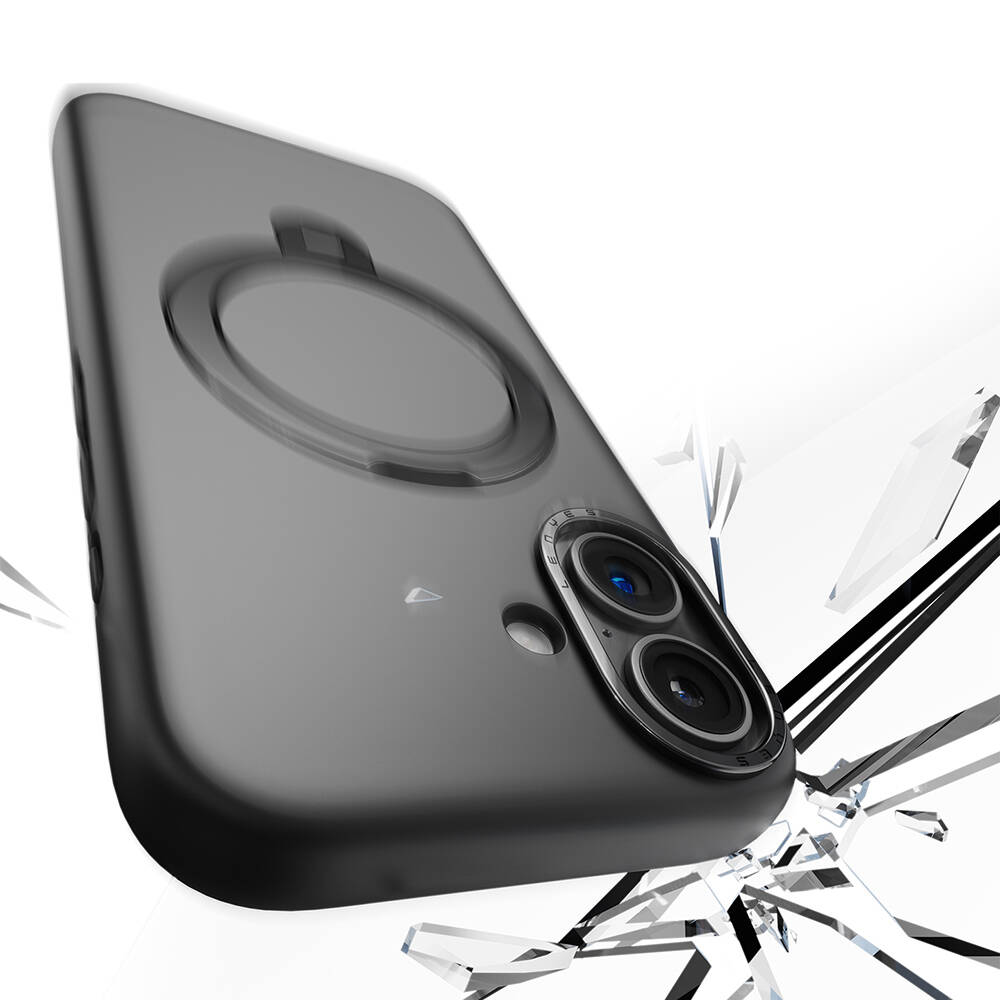 Apple iPhone 17 Kılıf M-safe Şarj Özellikli Metal Standlı Sıvı Silikon Lenyes CK223 Kapak - 6