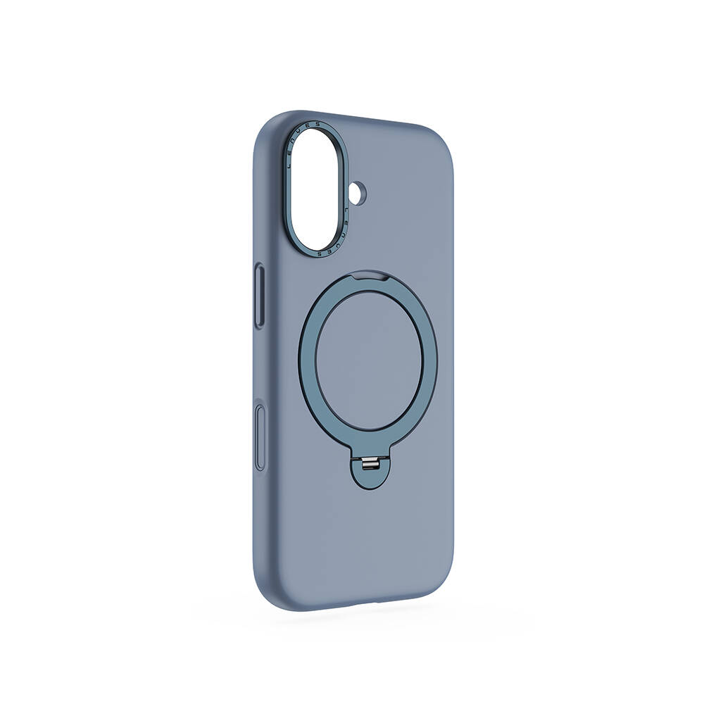 Apple iPhone 17 Kılıf M-safe Şarj Özellikli Metal Standlı Sıvı Silikon Lenyes CK223 Kapak - 3