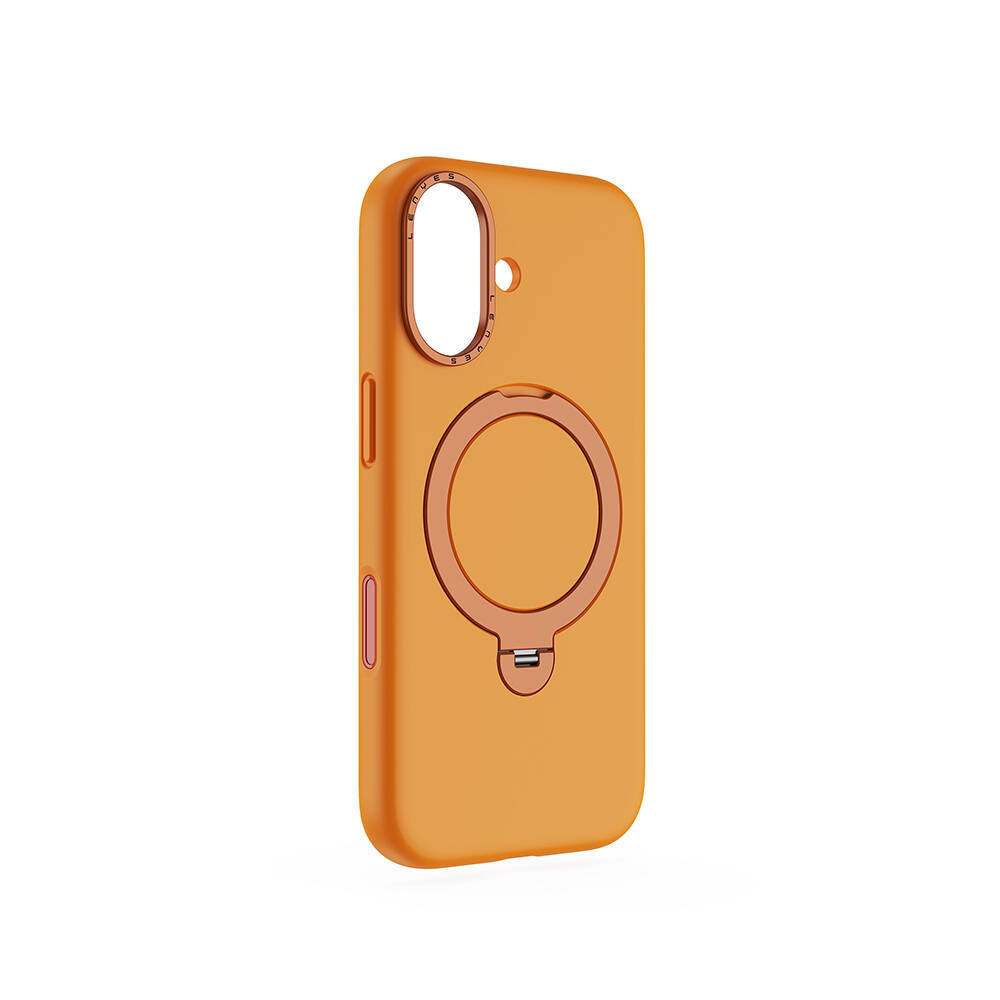 Apple iPhone 17 Kılıf M-safe Şarj Özellikli Metal Standlı Sıvı Silikon Lenyes CK223 Kapak - 2