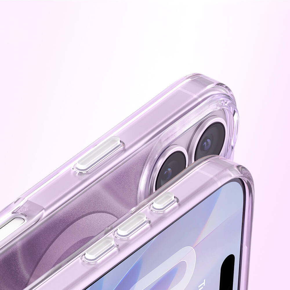 Apple iPhone 17 Kılıf M-Safe Şarj Özellikli Orjinal Swarovski Taşlı Zore Paris Rovix Sert PC Kapak - 27