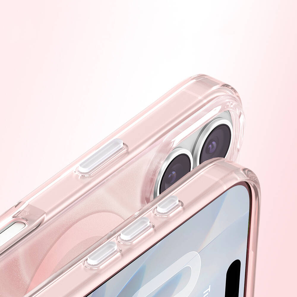Apple iPhone 17 Kılıf M-Safe Şarj Özellikli Orjinal Swarovski Taşlı Zore Paris Rovix Sert PC Kapak - 17
