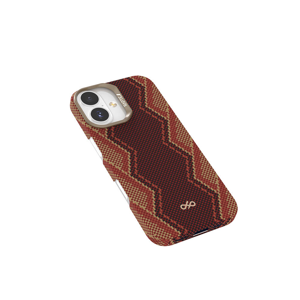 Apple iPhone 17 Kılıf M-safe Şarj Özellikli Raptic Aramid Skin Bionic Serisi Karbon Kapak - 3
