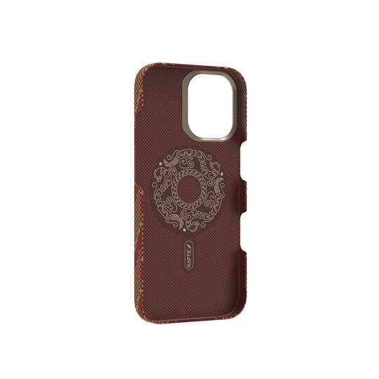 Apple iPhone 17 Kılıf M-safe Şarj Özellikli Raptic Aramid Skin Bionic Serisi Karbon Kapak - 4