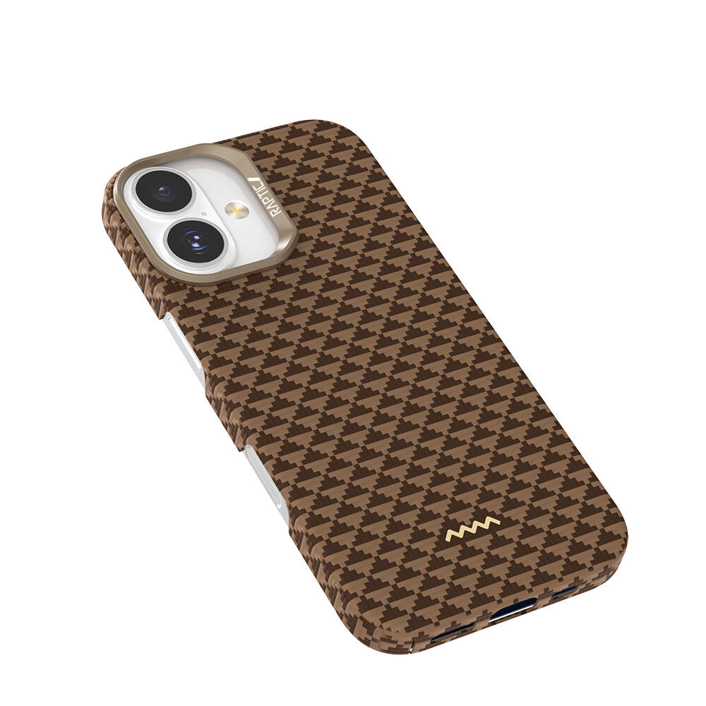 Apple iPhone 17 Kılıf M-safe Şarj Özellikli Raptic Aramid Skin Origin Serisi Karbon Kapak - 5