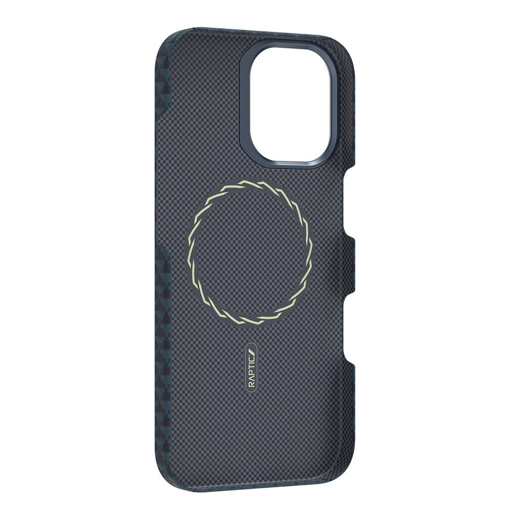 Apple iPhone 17 Kılıf M-safe Şarj Özellikli Raptic Aramid Skin Origin Serisi Karbon Kapak - 9