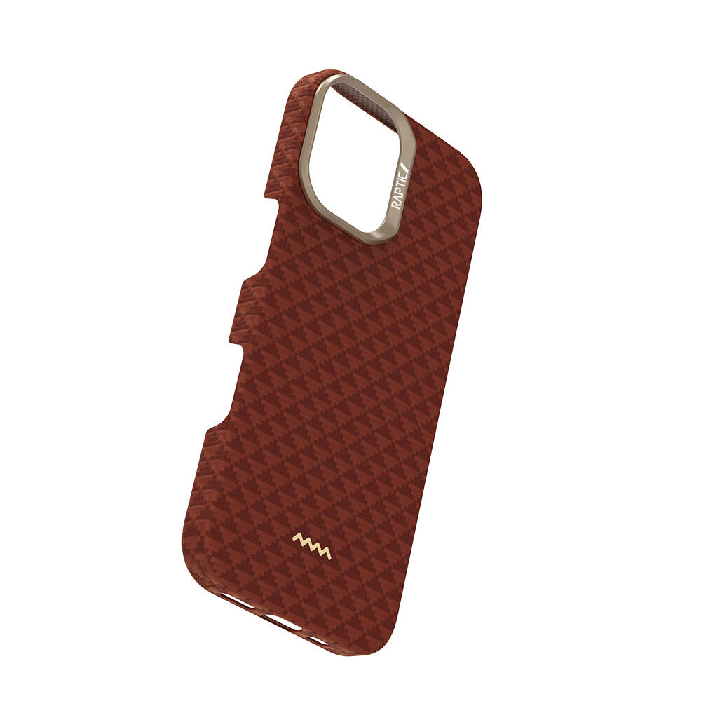 Apple iPhone 17 Kılıf M-safe Şarj Özellikli Raptic Aramid Skin Origin Serisi Karbon Kapak - 19