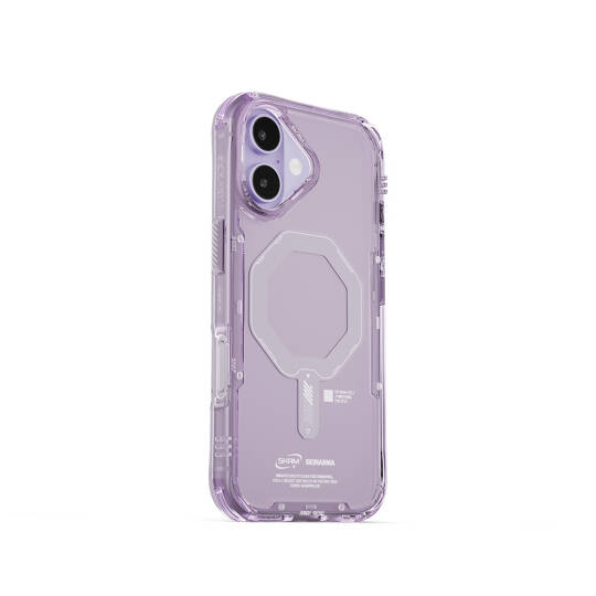 Apple iPhone 17 Kılıf M-safe Şarj Özellikli Şeffaf Airbag Tasarımlı Skinarma Saido Mag-Charge Kapak - 6