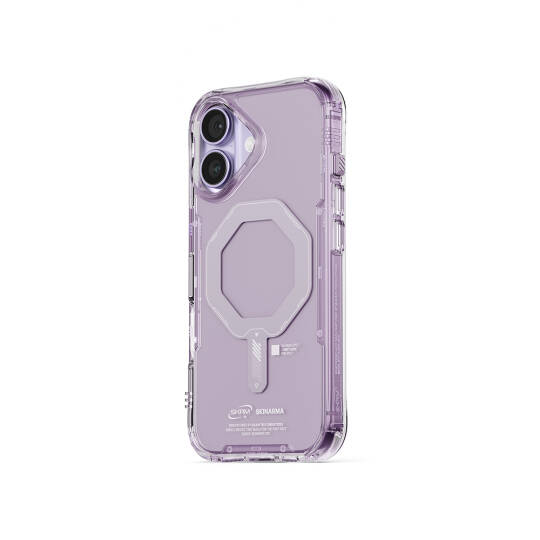 Apple iPhone 17 Kılıf M-safe Şarj Özellikli Şeffaf Airbag Tasarımlı Skinarma Saido Mag-Charge Kapak - 7