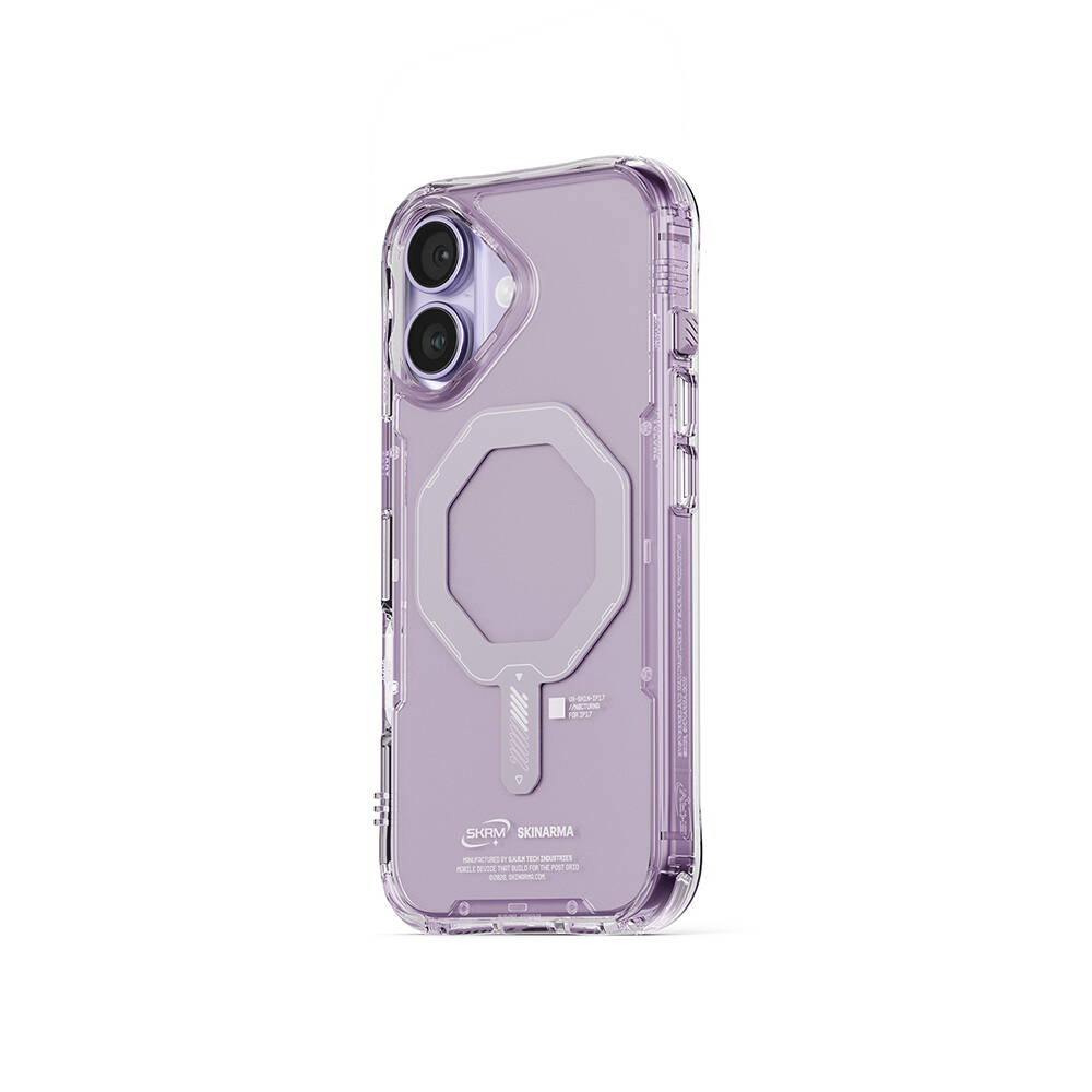 Apple iPhone 17 Kılıf M-safe Şarj Özellikli Şeffaf Airbag Tasarımlı Skinarma Saido Mag-Charge Kapak - 7