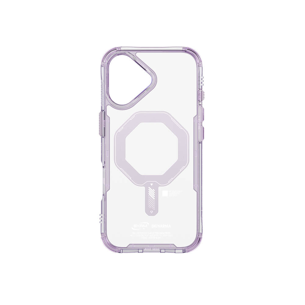 Apple iPhone 17 Kılıf M-safe Şarj Özellikli Şeffaf Airbag Tasarımlı Skinarma Saido Mag-Charge Kapak - 8