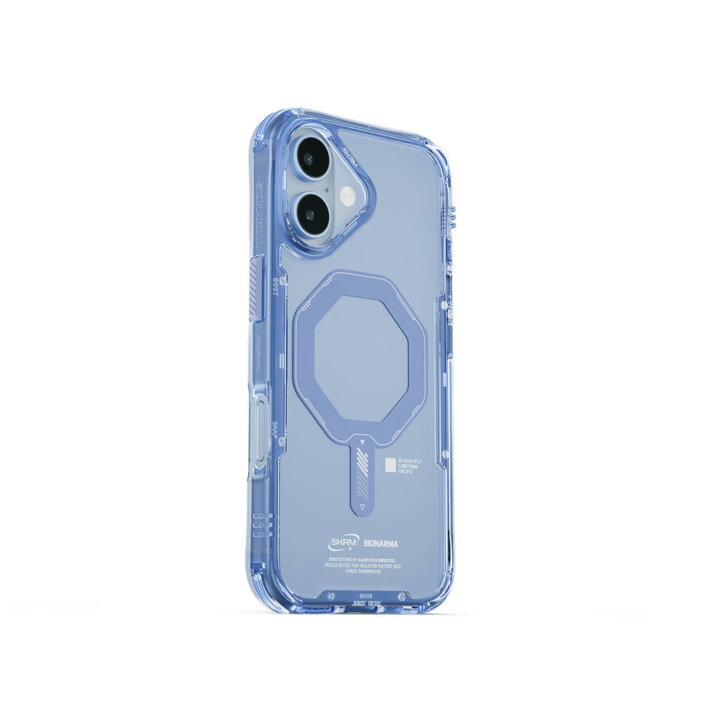 Apple iPhone 17 Kılıf M-safe Şarj Özellikli Şeffaf Airbag Tasarımlı Skinarma Saido Mag-Charge Kapak - 2