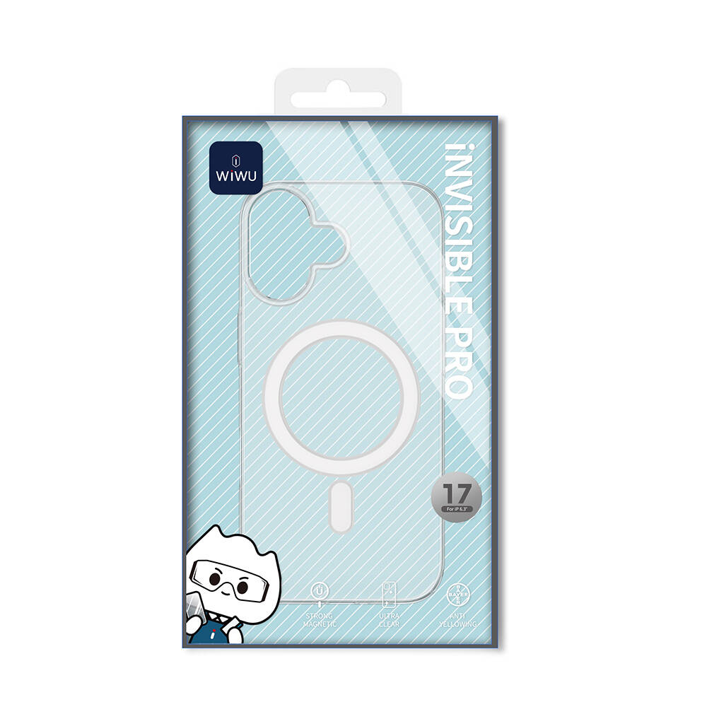 Apple iPhone 17 Kılıf M-safe Şarj Özellikli Wiwu YXK-207 Invisible Pro Sert PC Kapak - 5