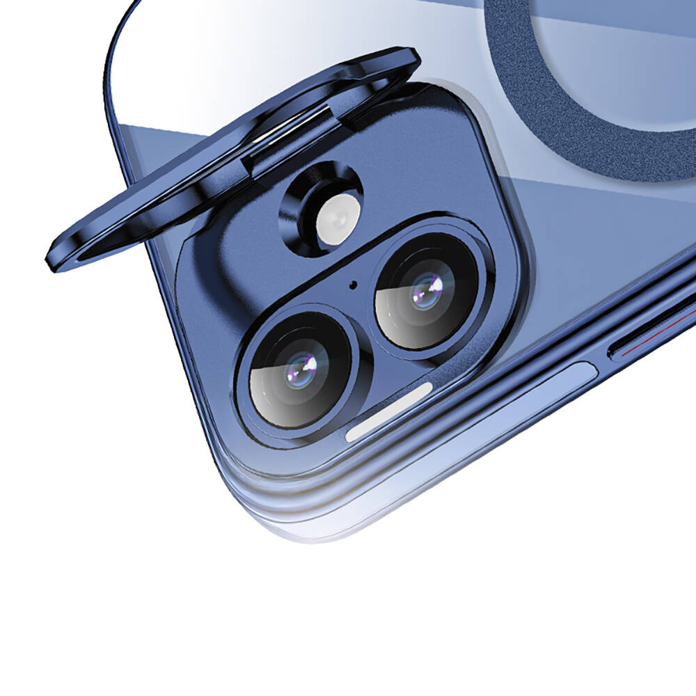 Apple iPhone 17 Kılıf M-safe Şarj Özellikli Wlons Standlı Efsane Kapak - 9