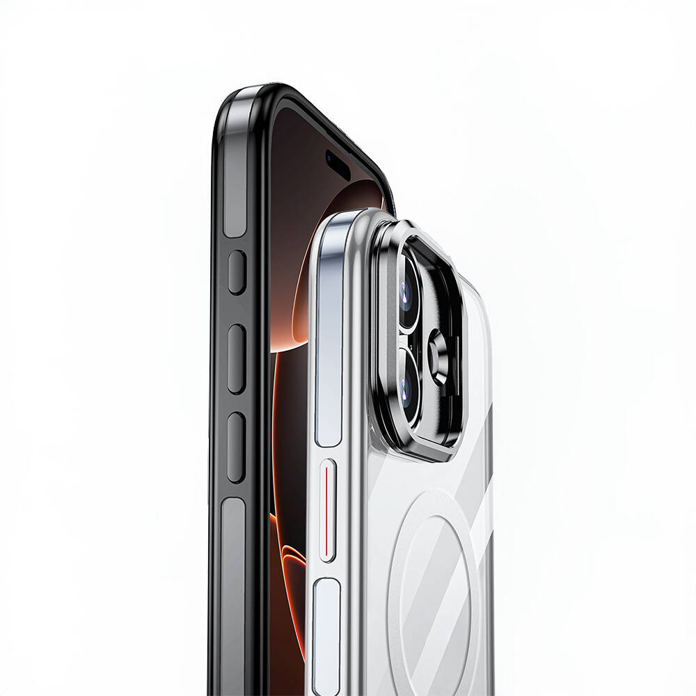 Apple iPhone 17 Kılıf M-safe Şarj Özellikli Wlons Standlı Efsane Kapak - 11