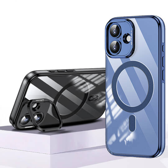 Apple iPhone 17 Kılıf M-safe Şarj Özellikli Wlons Standlı Efsane Kapak - 13