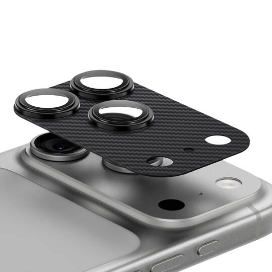 Apple iPhone 17 Pro Benks ArmorWarrior Serisi 600D Kevlar Kamera Lens Koruyucu