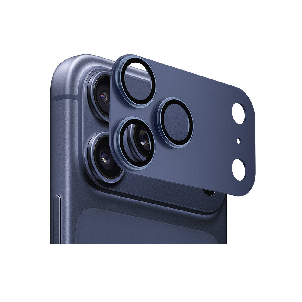 Apple iPhone 17 Pro Go Des FC007 Titanyum Serisi Anti Reflective Kamera Lens Koruyucu - 3