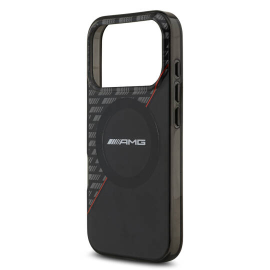 Apple iPhone 17 Pro Kılıf AMG Orjinal Lisanslı M-safe Şarj Özellikli Çift Katmanlı Kırmızı Çapraz Çizgili Kapak - 7