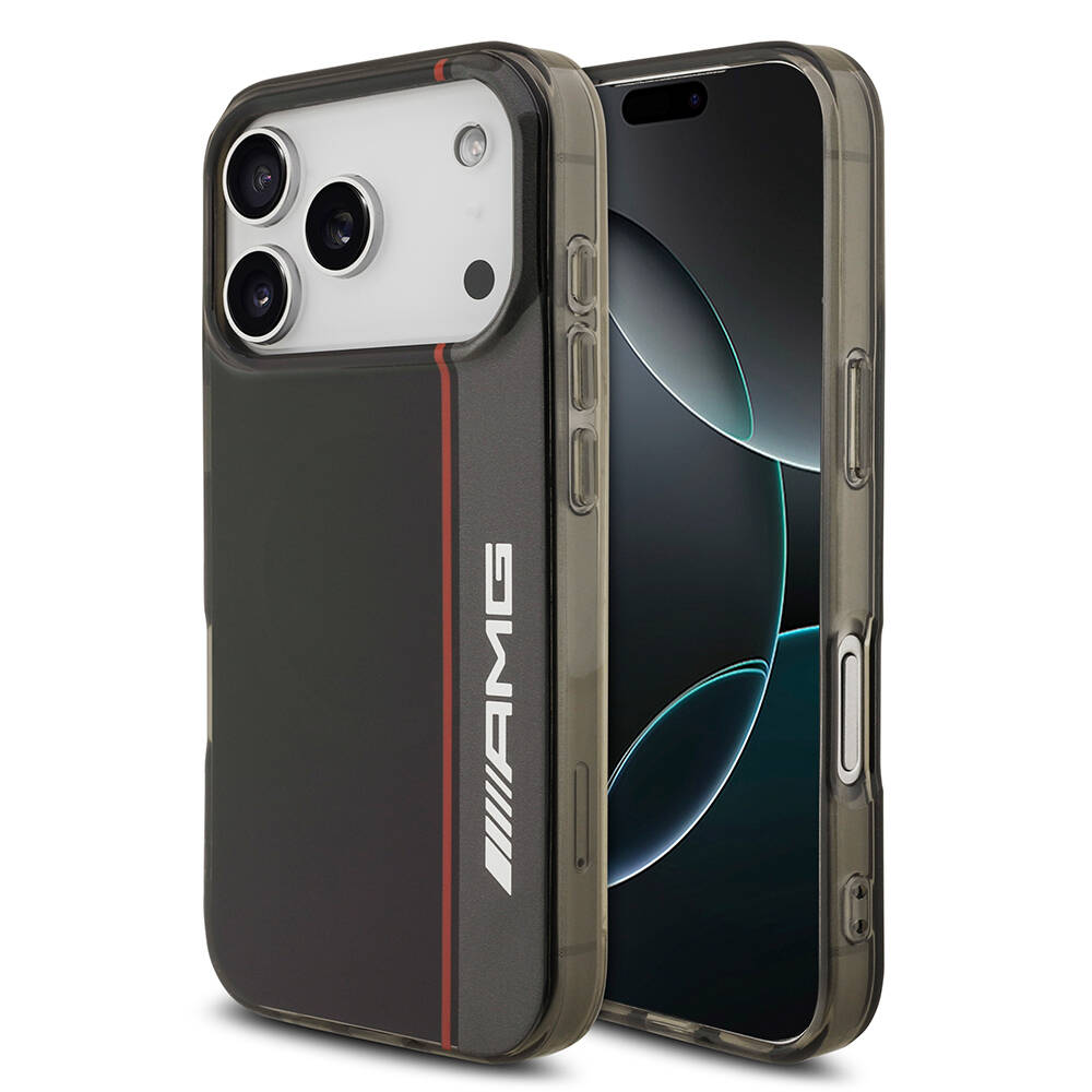 Apple iPhone 17 Pro Kılıf AMG Orjinal Lisanslı M-safe Şarj Özellikli IML Baskı Logolu Çift Katmanlı Bow Lines Kapak - 1
