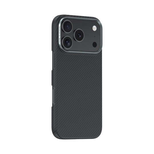 Apple iPhone 17 Pro Kılıf Benks M-safe Şarj Özellikli Metal Kamera Çerçeveli Magnetik ArmorAir 600D Kevlar Karbon Fiber Kapak